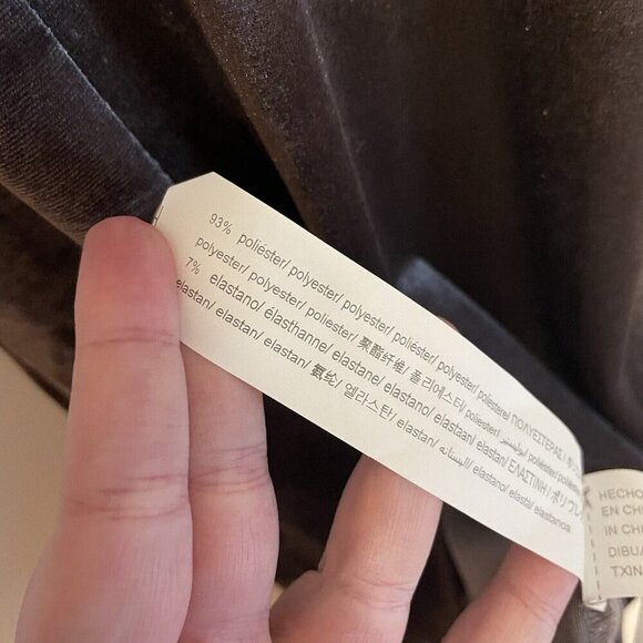 Zara Women S Taupe Grey Metallic Velvet Side Slit Fitted Bodycon Midi Dress NWT - Picture 11 of 12